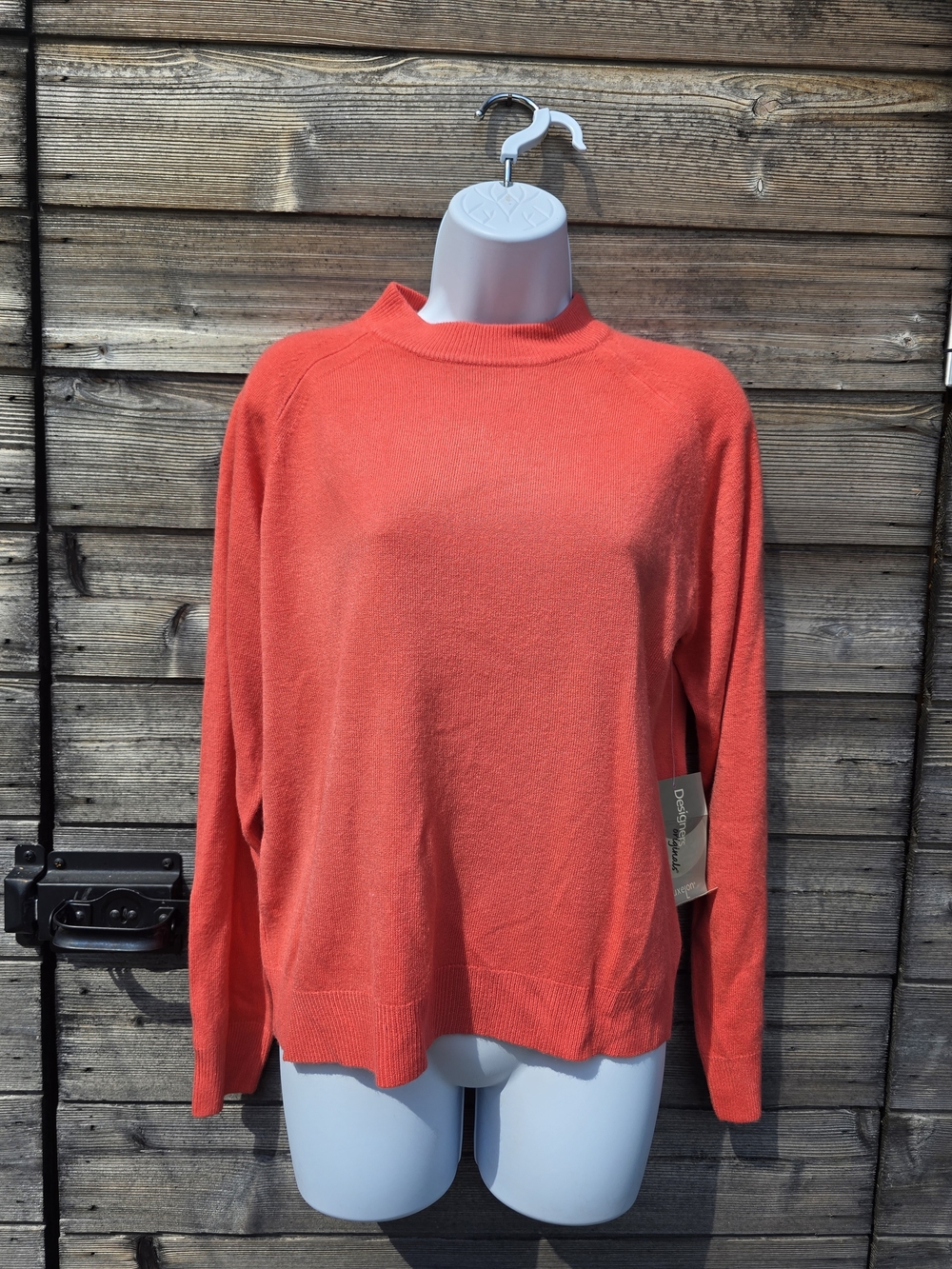 NWT Vintage Designers Originals Orange Red Knit Sweater
